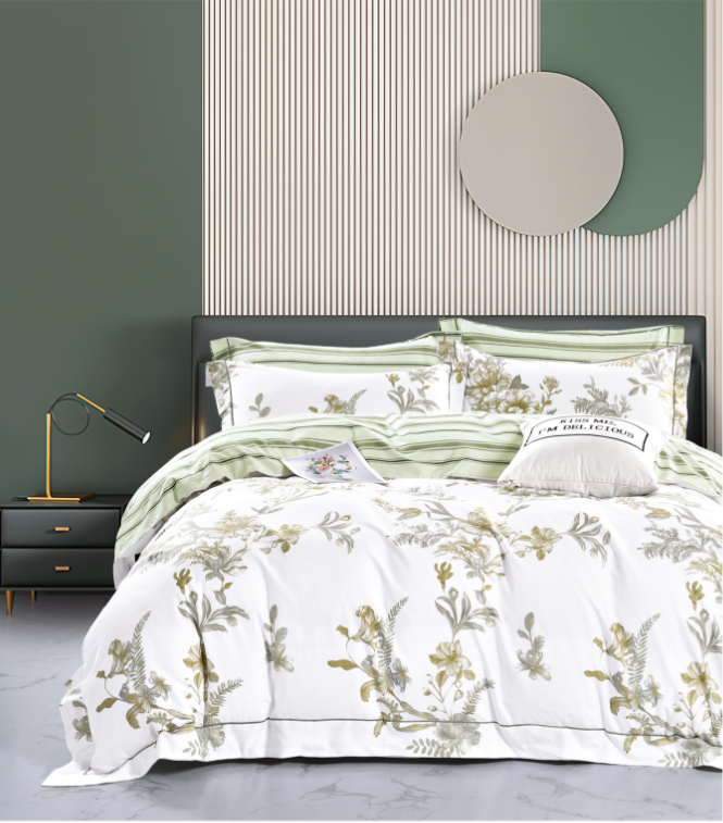 100% microfiber polyester printed bed sheet