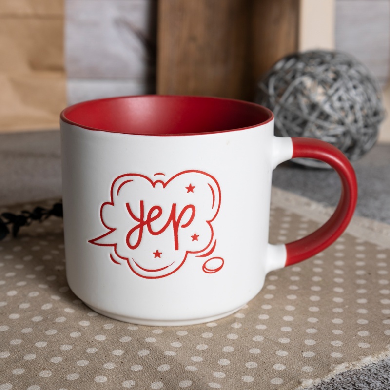 Nordic Ceramic Mug Set Multicolor Gray Black Red Straight Cup Creative Home Coffee Mug