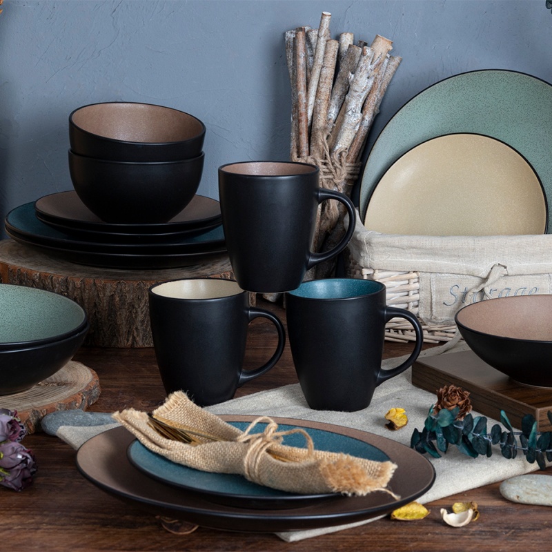Premium Stoneware Ceramic Tableware Dinner Set for Restaurants