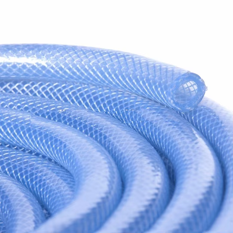 Pvc soft and Transparent netting hose for water transfer