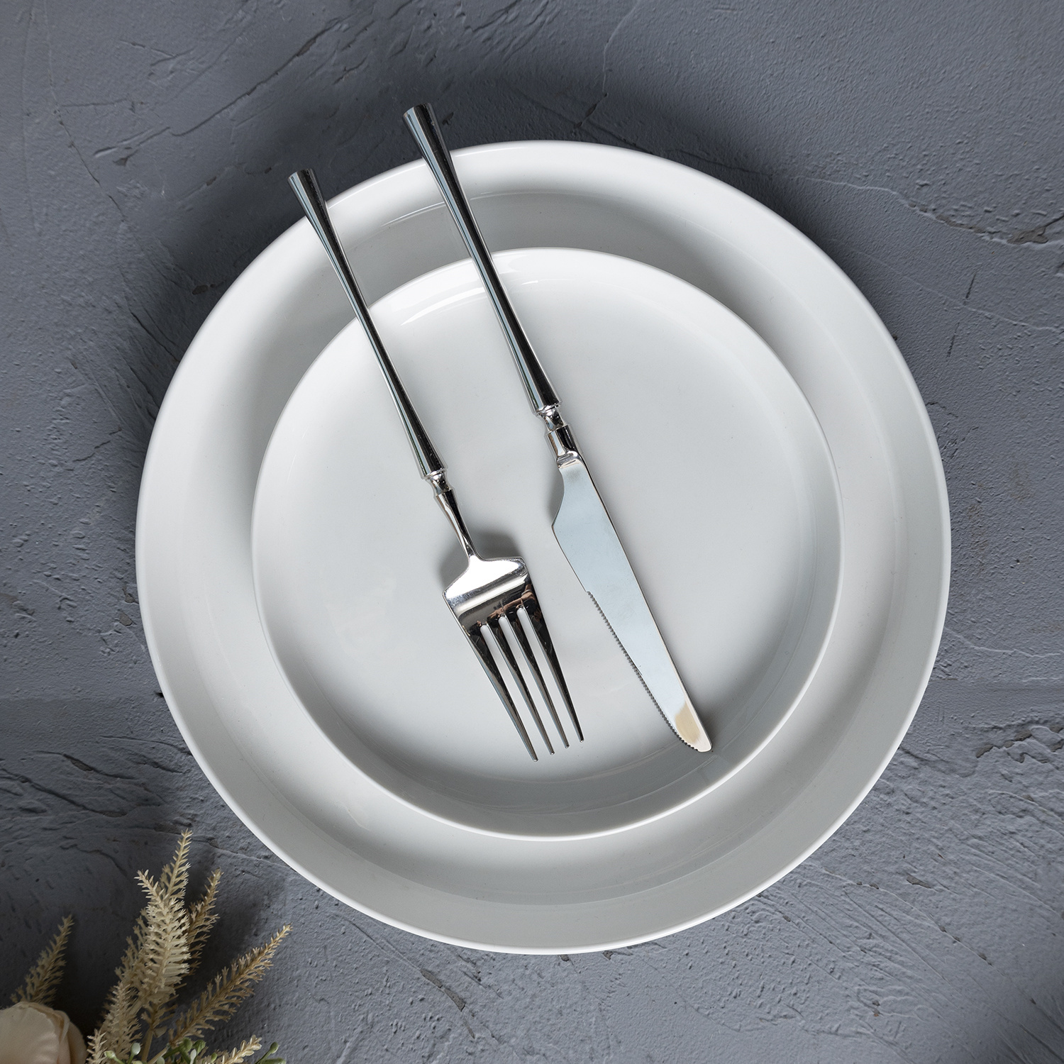 Hotel & Restaurant Porcelain Plate Durable Dishwasher Safe Ceramic Dishes Dinner Plate Salad Plate