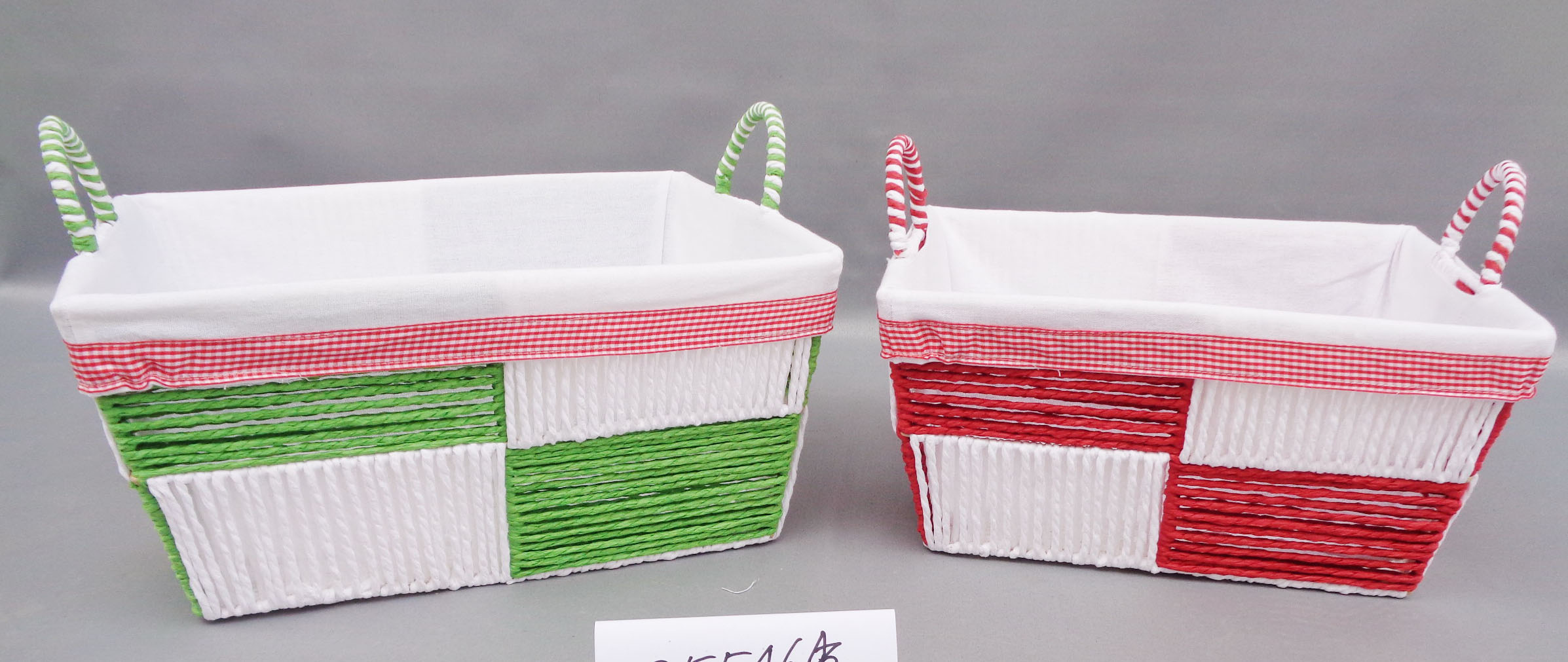 Paper rope weave storage basket