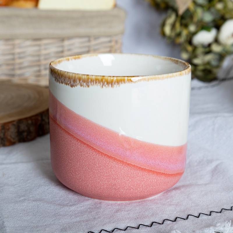 New Bone China Reactive Glaze Mug Without Handle for Spring and Summer Collection