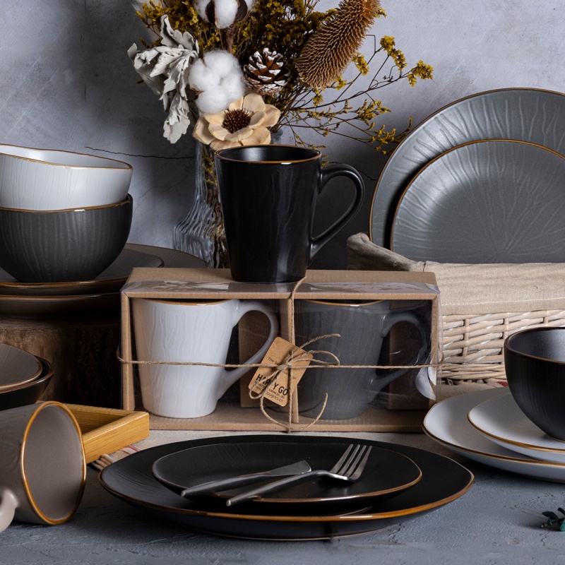 Timeless Stoneware Ceramic Tableware Dinner Set for Home & Restaurants