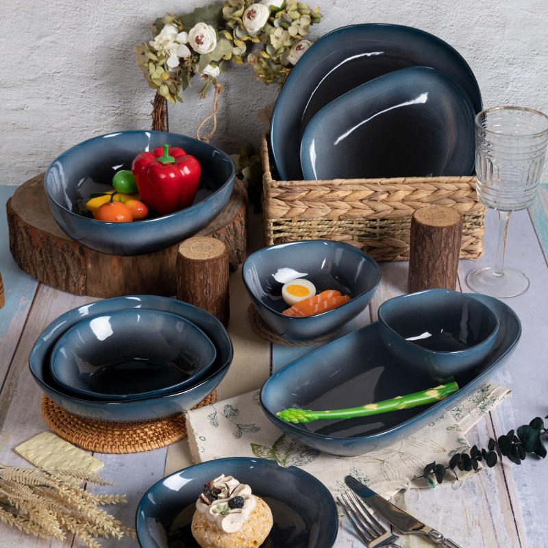 Stoneware Ceramic Tableware Dinner Set for Casual and Formal Dining