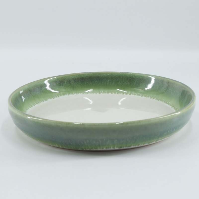 HAPPY GO Reactive Glaze Ceramic Spup Bowl 20cm for Salad, Pasta & Buffet Use
