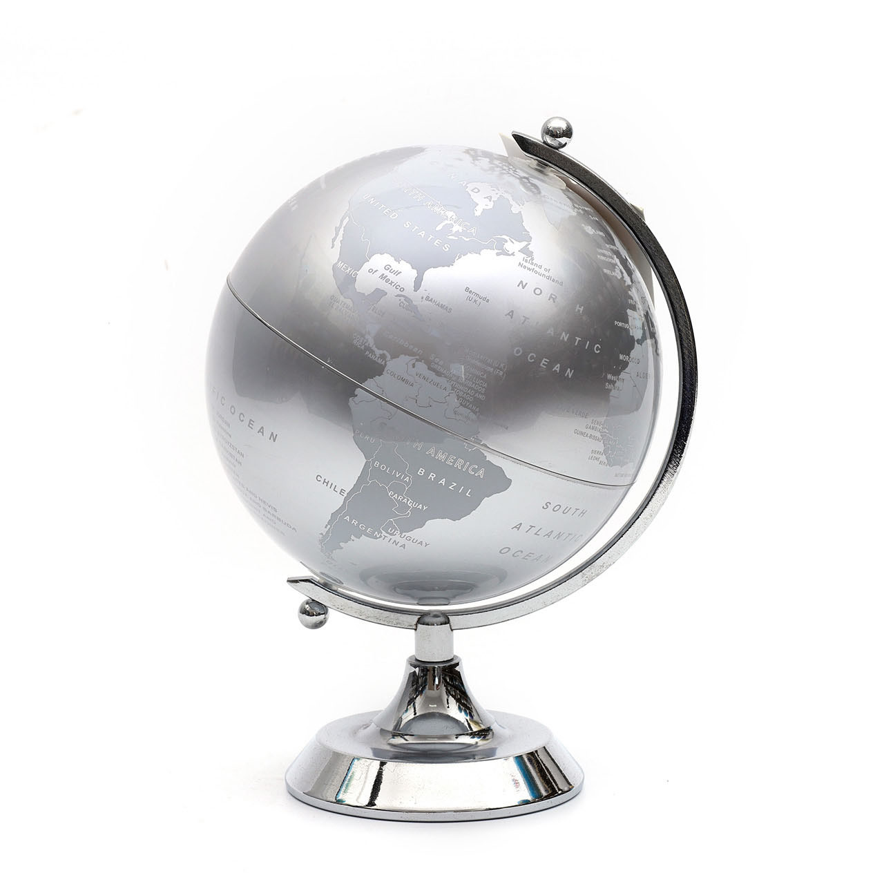 14.2cm Sliver White French Globe with Metal base