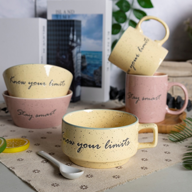 Modern 12oz New Bone China Ceramic Mugs Customizable Summer Color Glaze Motivational Quotes