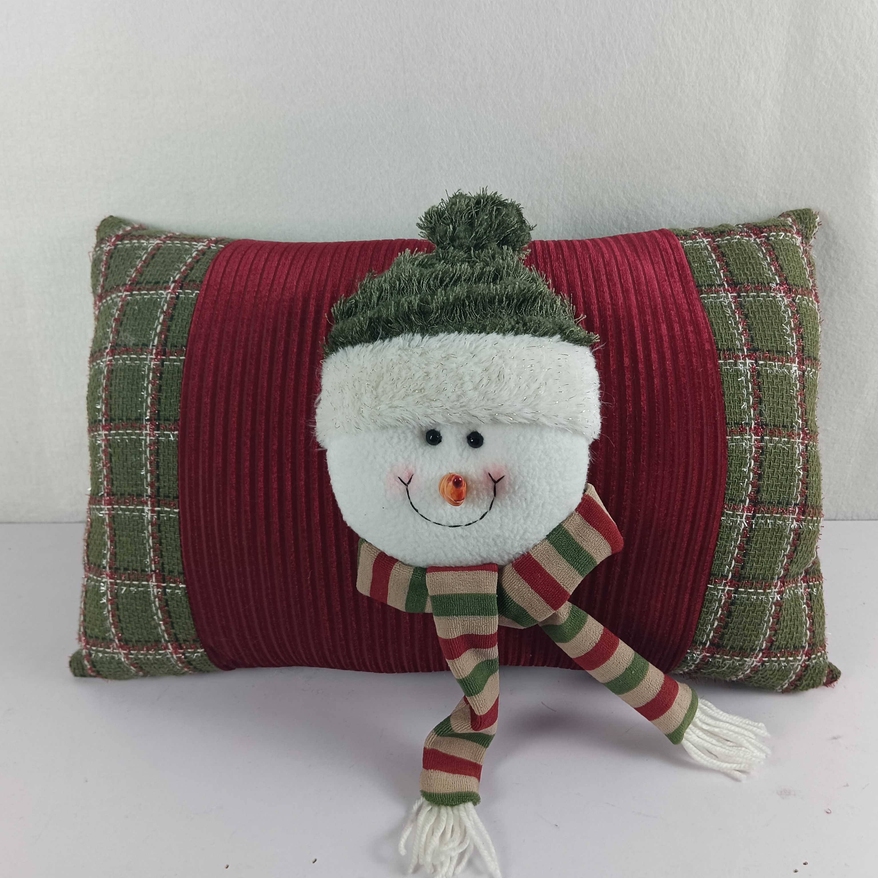 Christmas snowman cushion