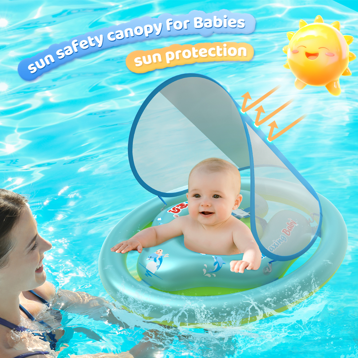 relaxing baby babyswimming ring