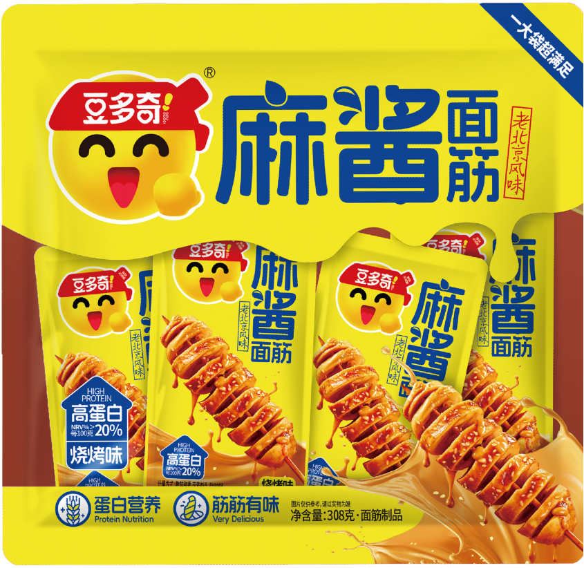 Dou Duo Qi* 308g Quantitative Mianjin with Sesame Paste - Barbecue Flavor
