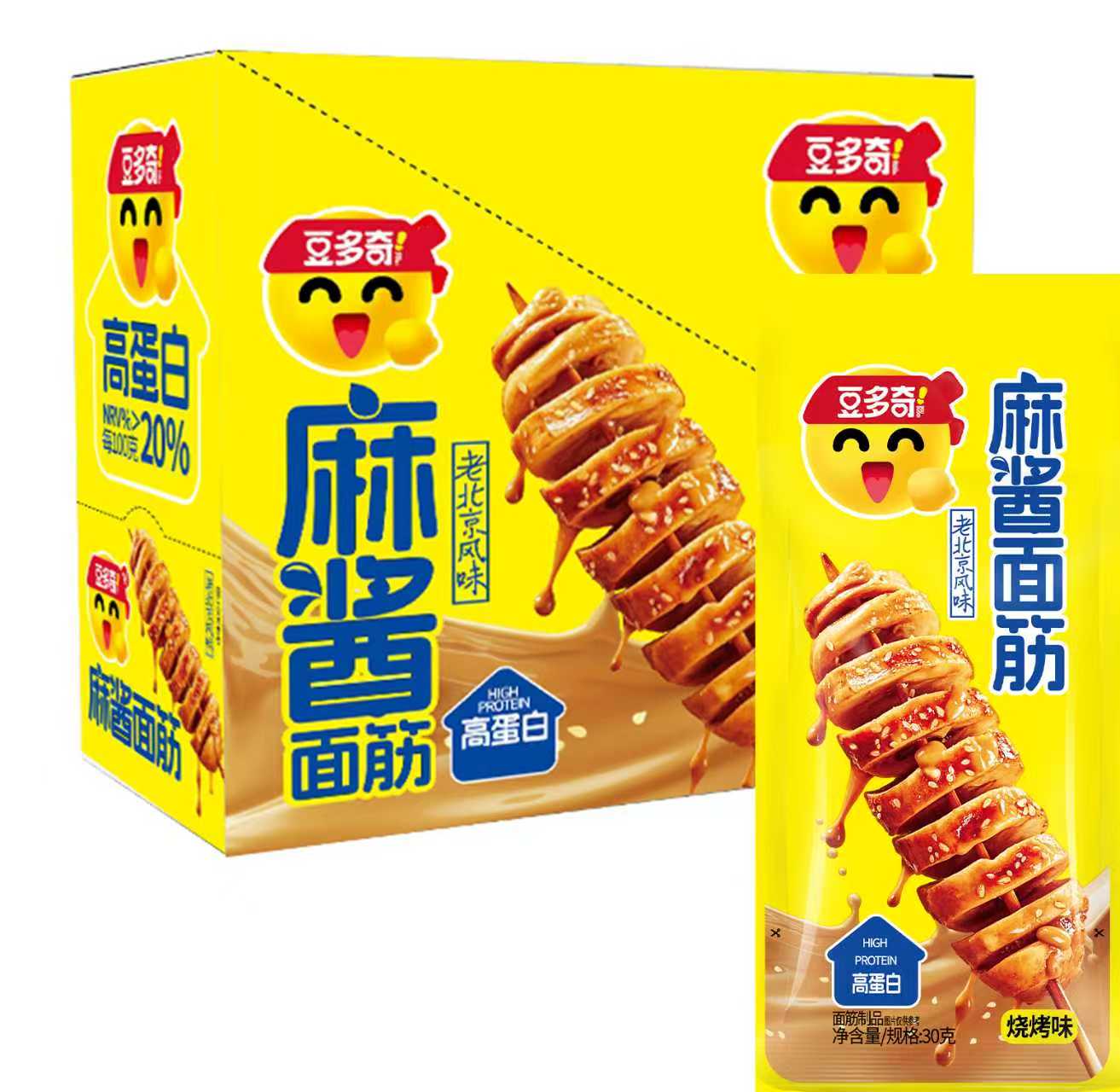 Dou Duo Qi* 30g Quantitative Sesame Paste Gluten - Barbecue Flavor