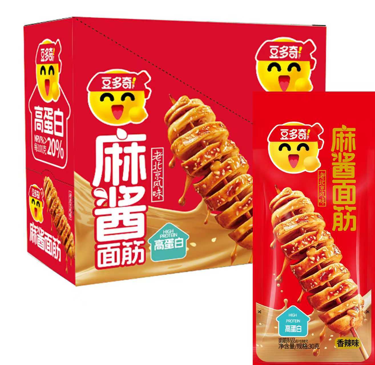 Dou Duo Qi* 30g Quantitative Sesame Paste Gluten - Spicy Flavor