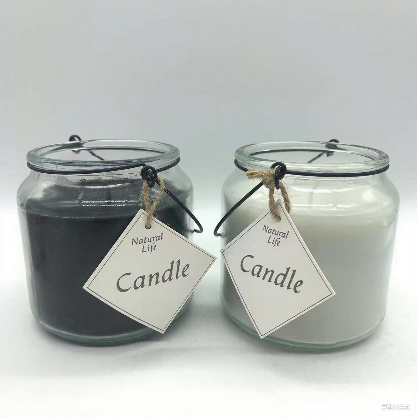 Scented Wax Candles in Glass Jar Aromatic Candles Customized Scented Candle with Metal Handle