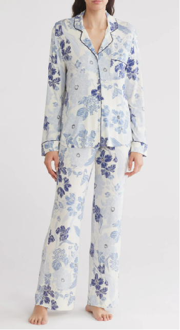 Tranquility Long Sleeve Shirt & Pants Two-Piece Pajama Set