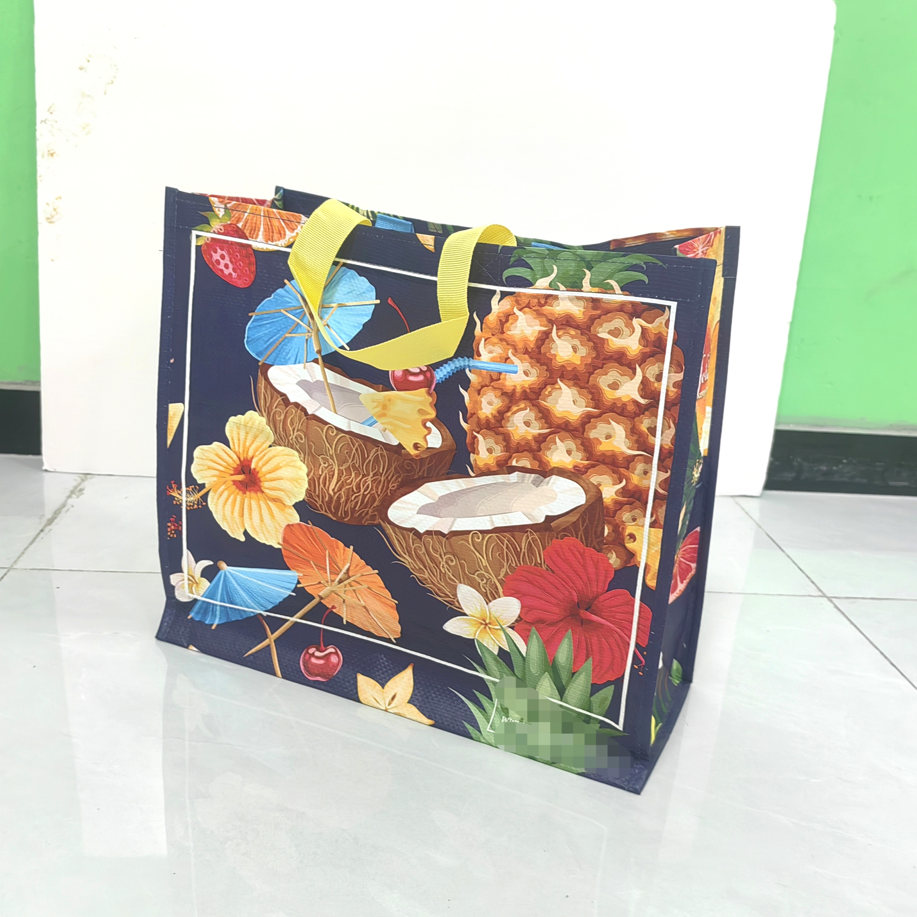 customized pp non woven shopping bag with matt lamination