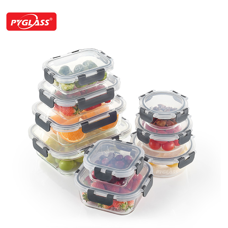 Glass food storage containe set