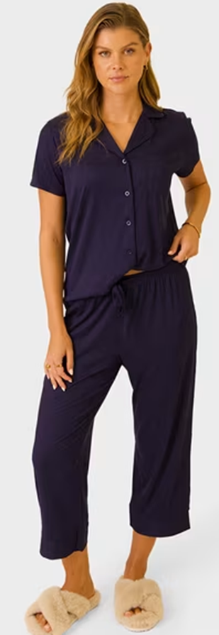 Rib 3/4 Pajamas Set