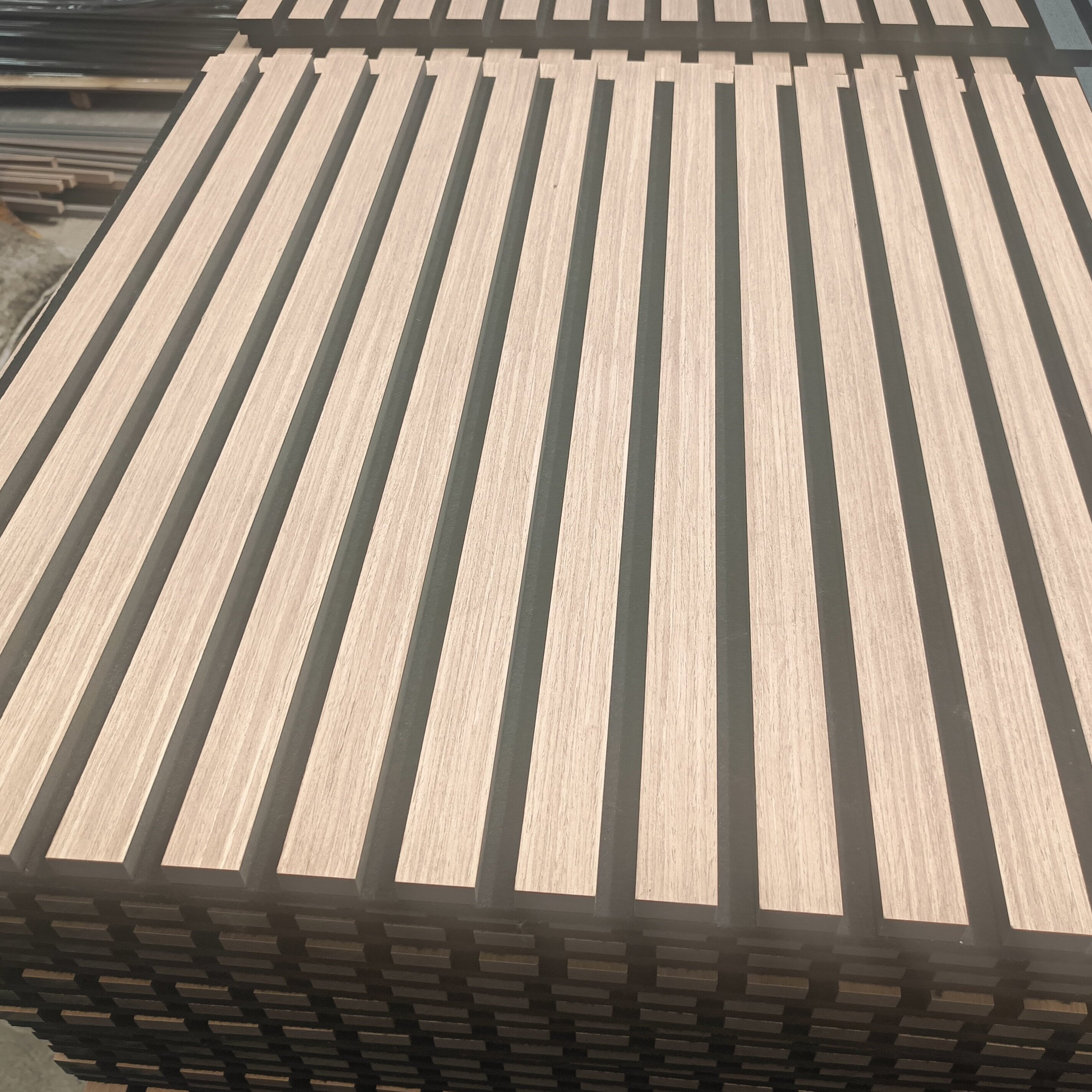 wooden slat acoustic panel