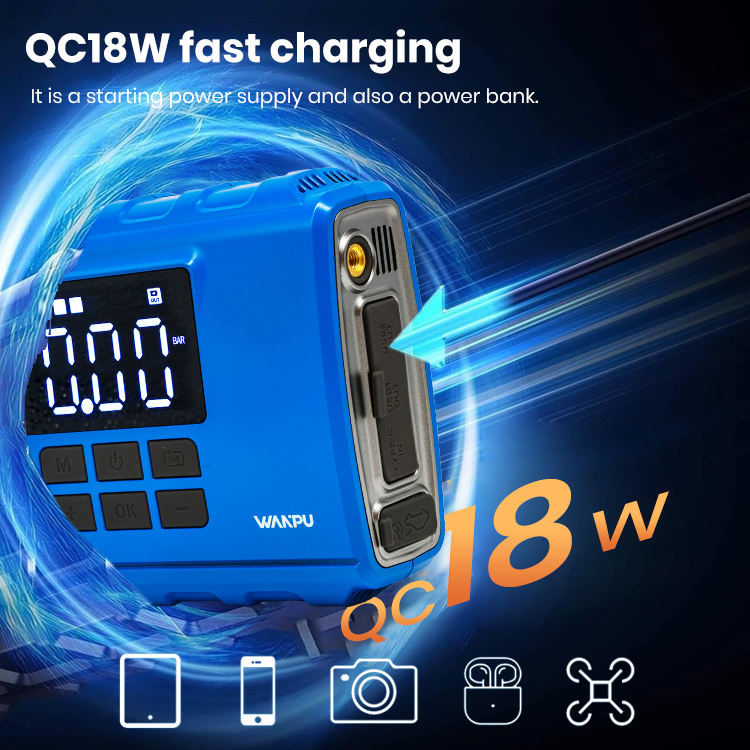 Heavy - Duty 1000A Peak Current Portable High Power Car Jump Starter and air Pump