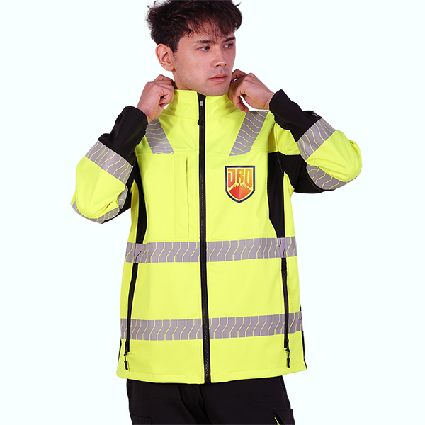 Flame retardant, anti-static, high visibility, windproof and waterproof soft shell jacket