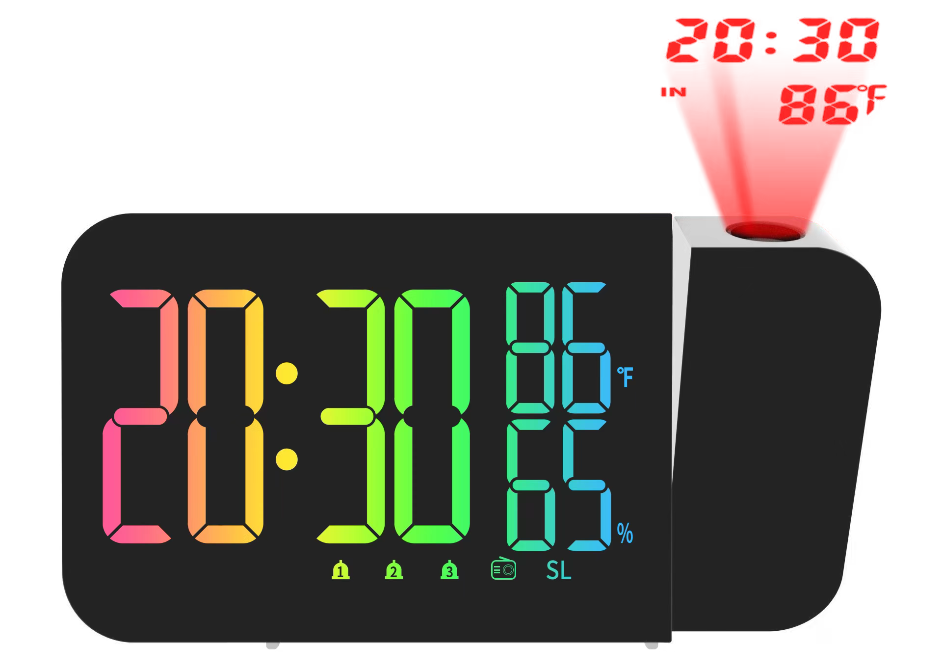 Projection table clock