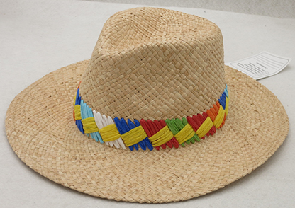 Artisanal Faux Rala Grass Panama Hat