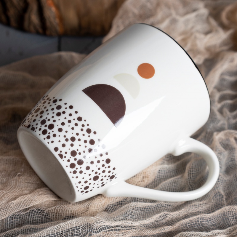 Nordic Minimalist Geometric Ceramic Mug Series – Soft Tone Coffee Cups for Home & Gift