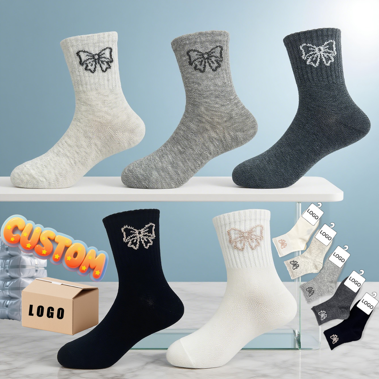 Children's bow socks