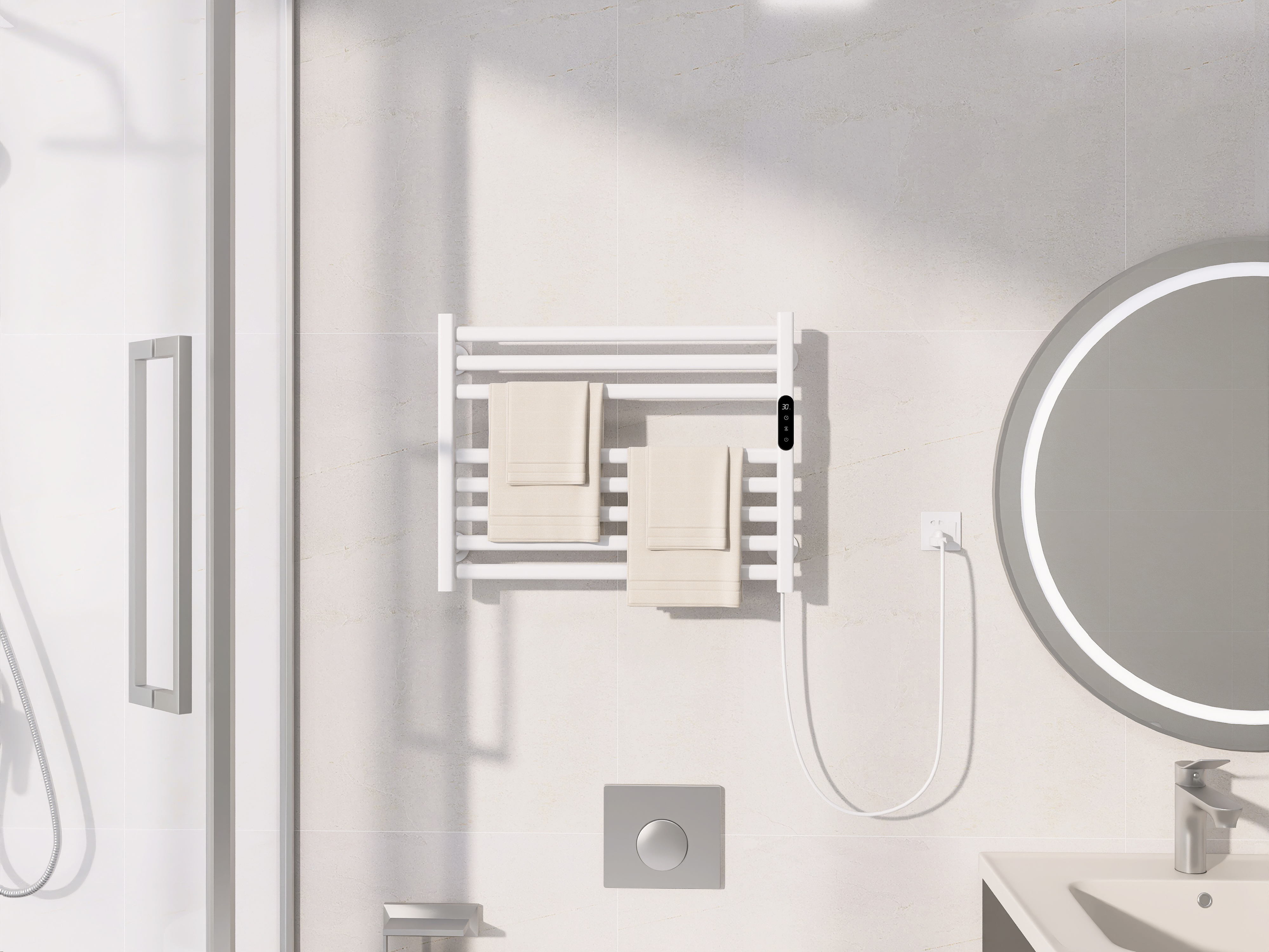 sharndy heated towel bar single rail bahtroom design towel warmer radiator