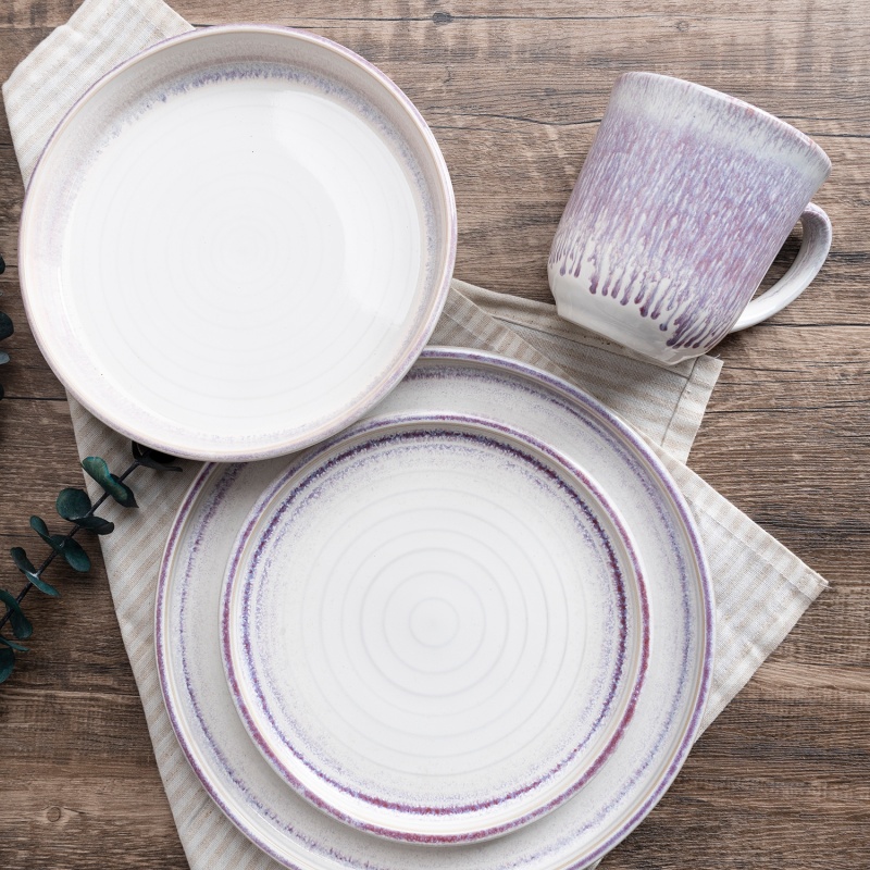 Happy Go 16pcs Dinner Set (25.8cm Plate,20cm Plate,17.2cm Bowl, 14oz Mug Each 4 Pcs)