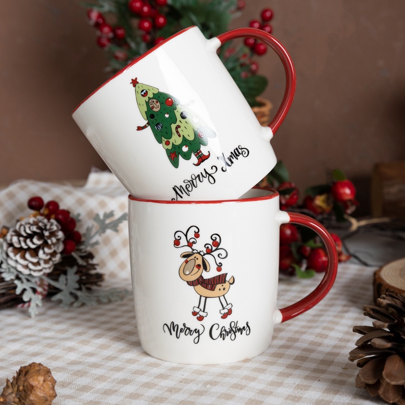 Festive Home Ceramic Mug Series – Warm Holiday Ambience Design, Ideal for Home & Gifting