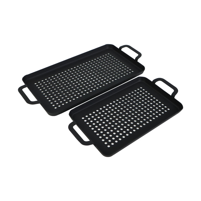 Factory Seasoned Outdoor BBQ Carbon Steel Grill Basket