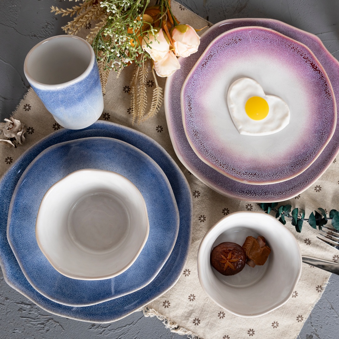 Reaction glaze special-shaped stoneware ceramic tableware