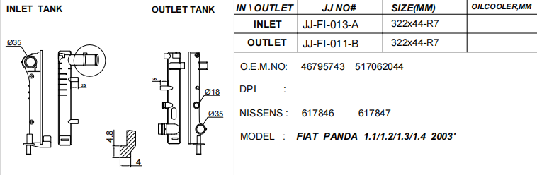 Radiator Plastic Tank