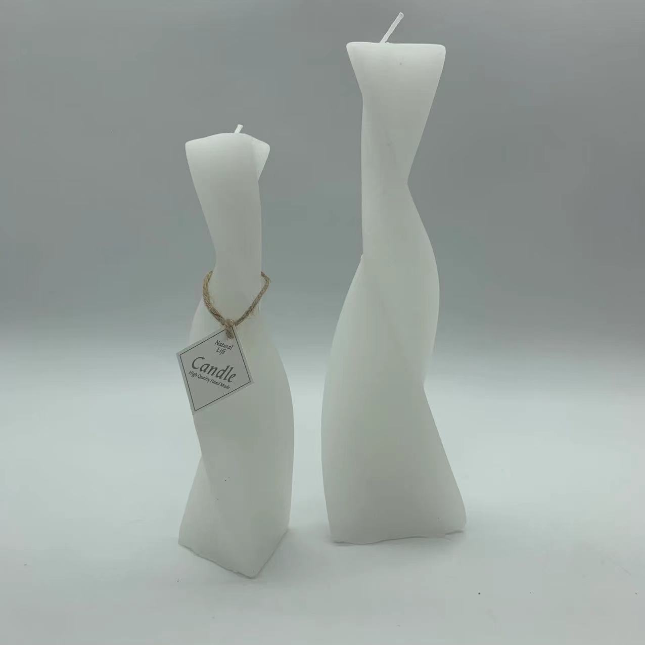 Production of Minimalist Nordic White Ceramic Vases candle, Three Piece Set