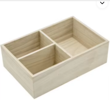 Wood Storage Box for Table