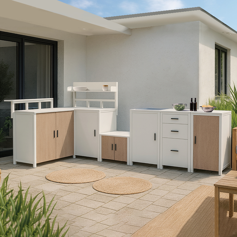 Outdoor kitchen set