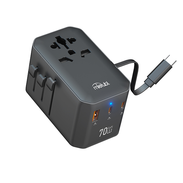70W Travel Adapter with Built - in Cable