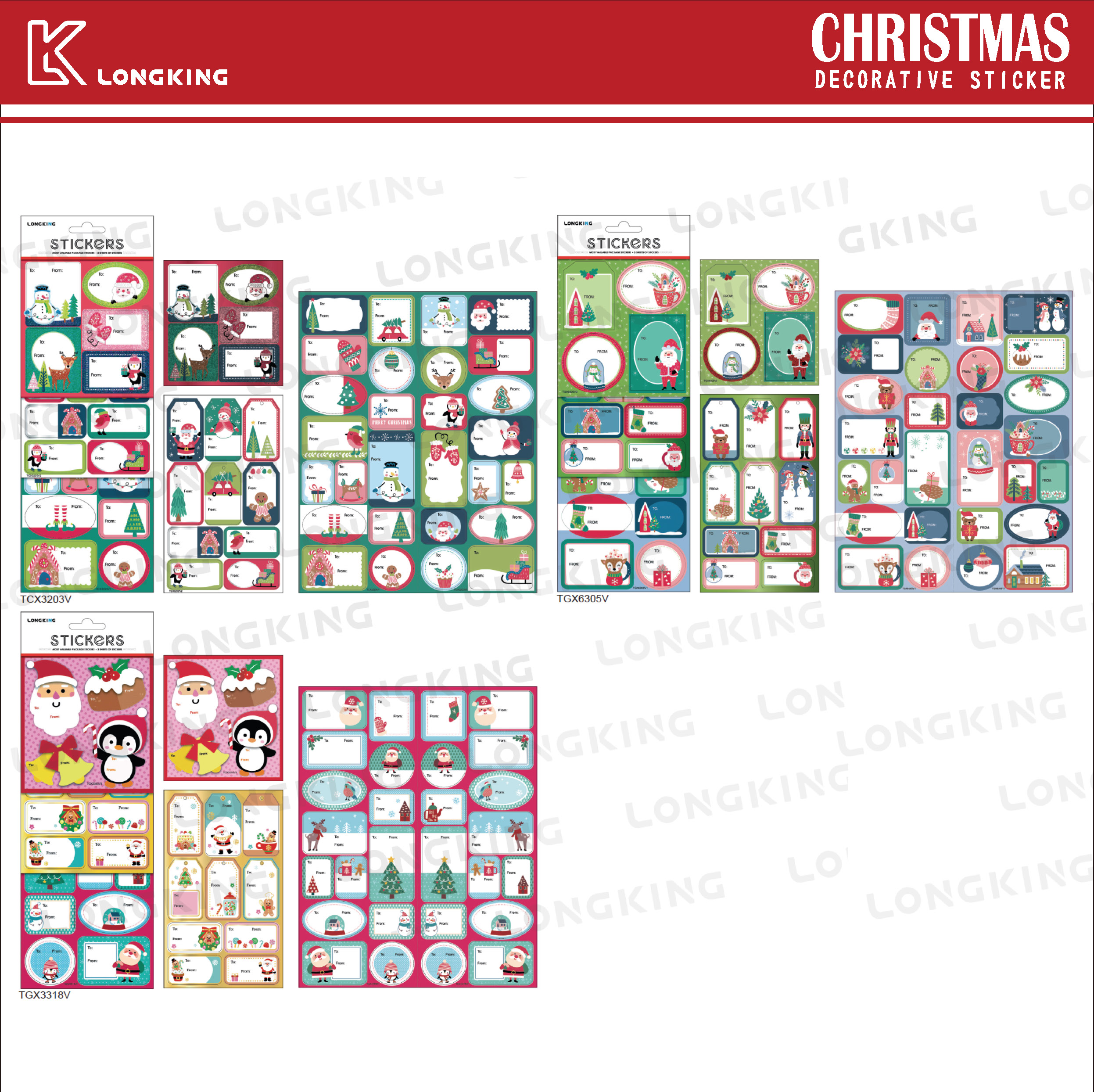 Christmas Decorative TAG Stickers