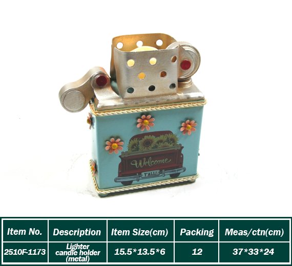 Lighter candle holder (metal)