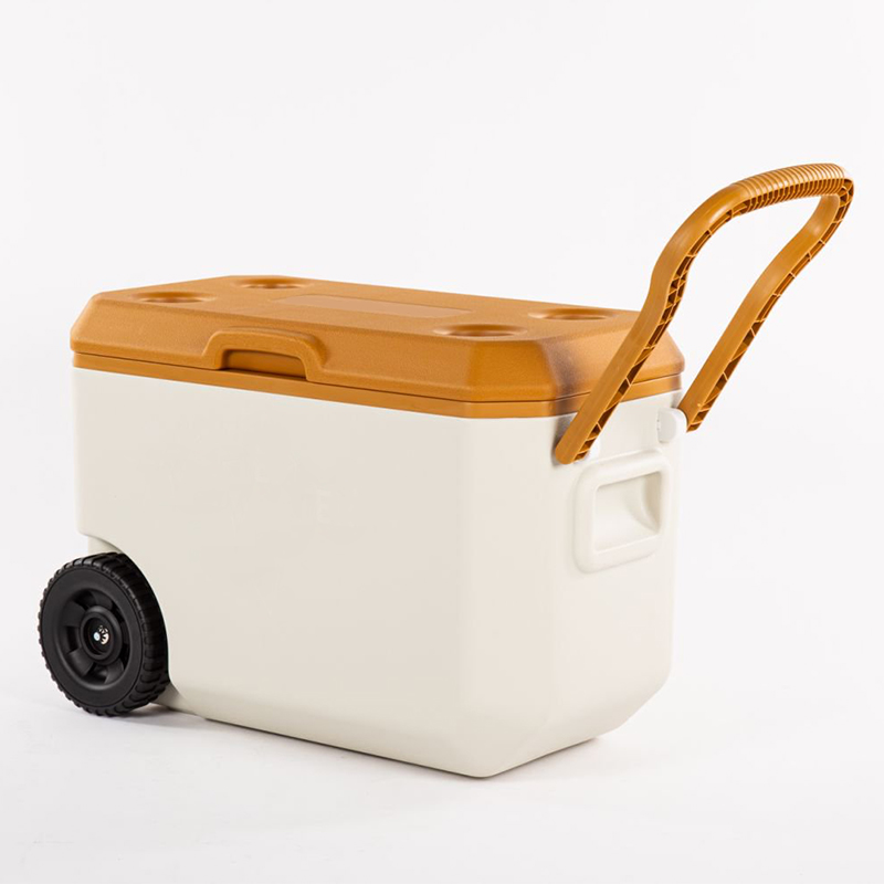 38L Glaciere Leak Proof Portable Wheeled Coolers Box Wheels Rolling Cooler Box Big Wheeled Cooler