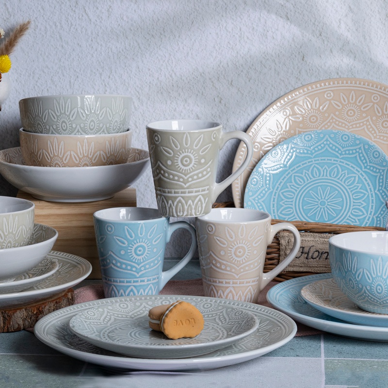 Stoneware Ceramic Tableware for Modern Family Dining
