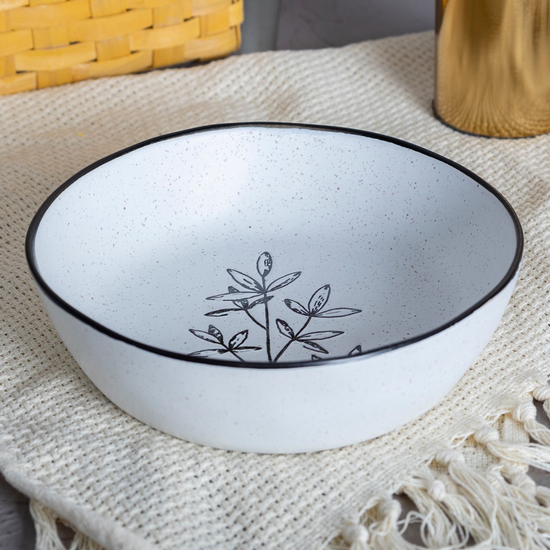 Happy Go 16cm(14oz) Soup Bowl Silk Screen With Speckles