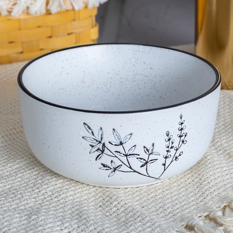 Happy Go 12.8cm(14.8oz) Bowl Silk Screen With Speckles