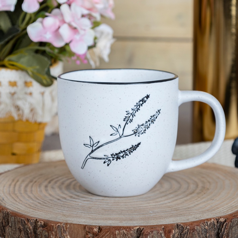 Happy Go 10.8oz Mug Silk Screen With Speckles