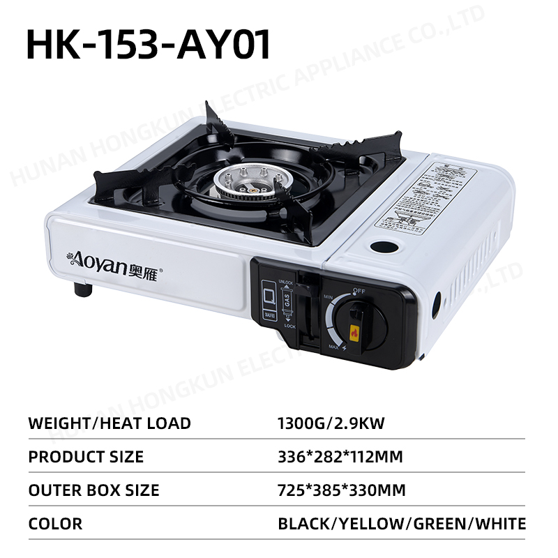Portable card stove, gas stove, camping stove