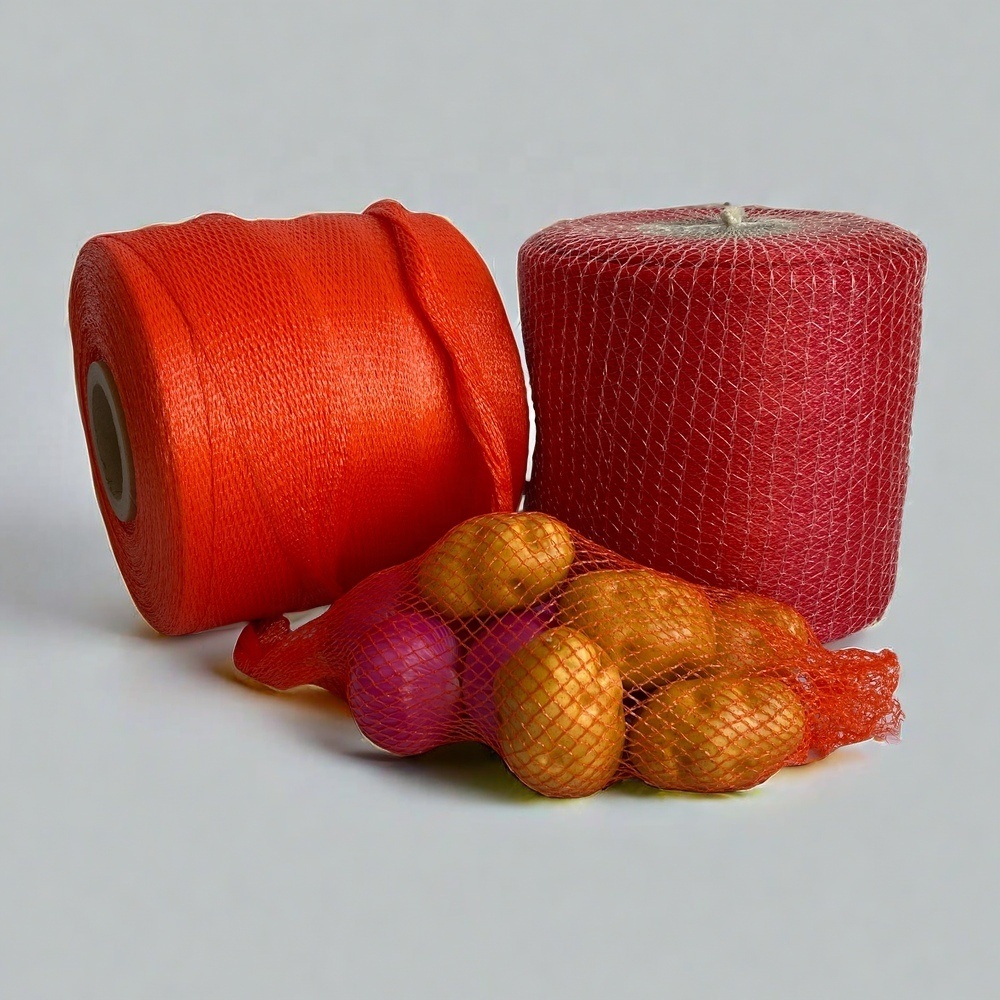 Vegetables Onion Fruits Lemon Packaging HDPE Knitted Tubular Mesh Net Roll for Automated Packaging