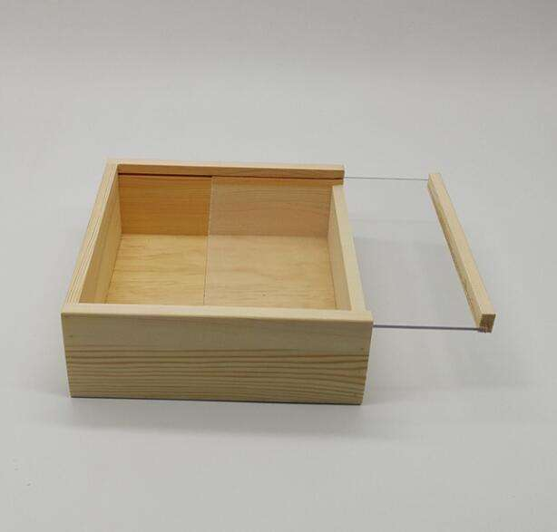 Wood Box with Slide Lid