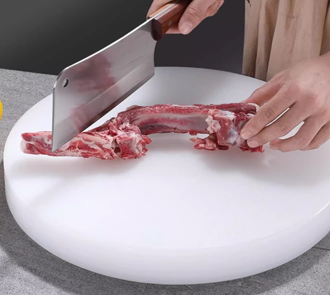 Yantai TONLI PE Round Butcher Block for School Restaurant Mildew-proof Food Grade Cutting Blocks